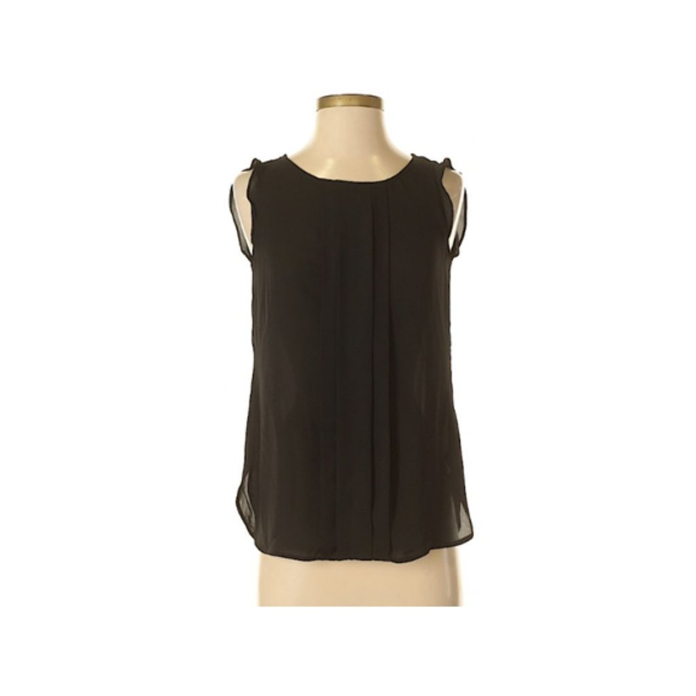 Ann Taylor LOFT Black Sleeveless Blouse